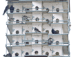 purple martins at purple martin birdhouse